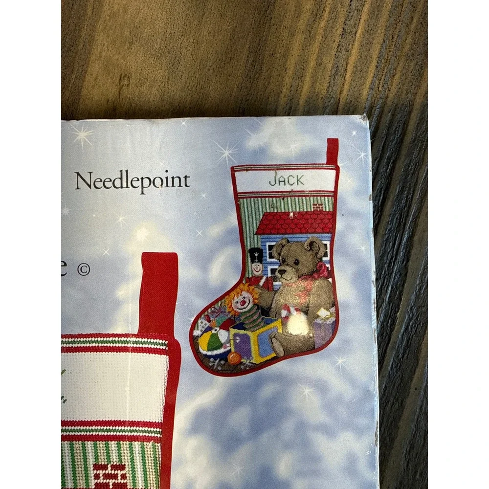 Christmas Holiday Candamar Designs Needlepoint Stocking Kit New Sweet Bear 18